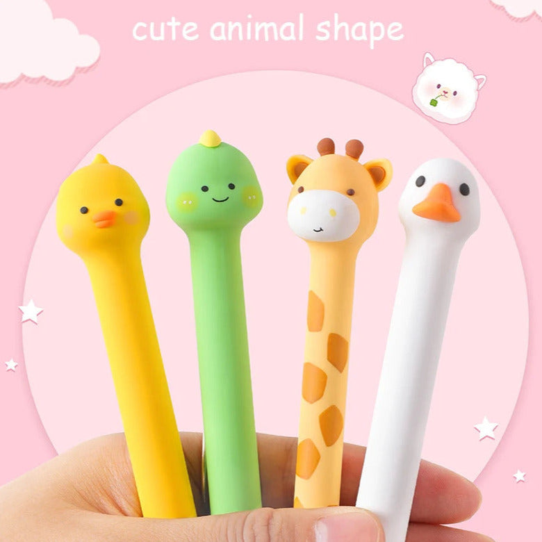 1PC Cute Animals Standing Gel Pen-my kawaii office