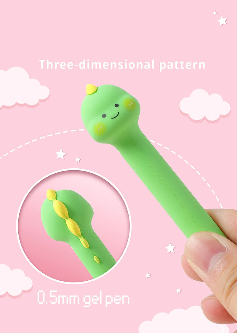 1PC Cute Animals Standing Gel Pen-my kawaii office