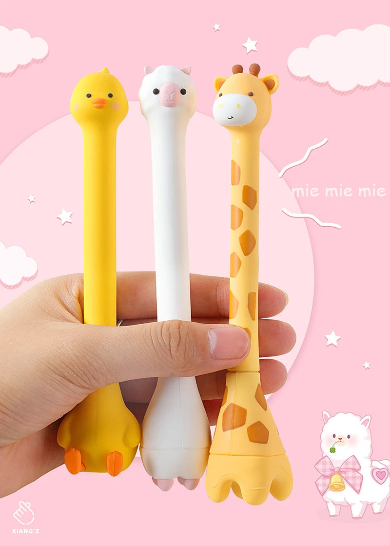 1PC Cute Animals Standing Gel Pen-my kawaii office