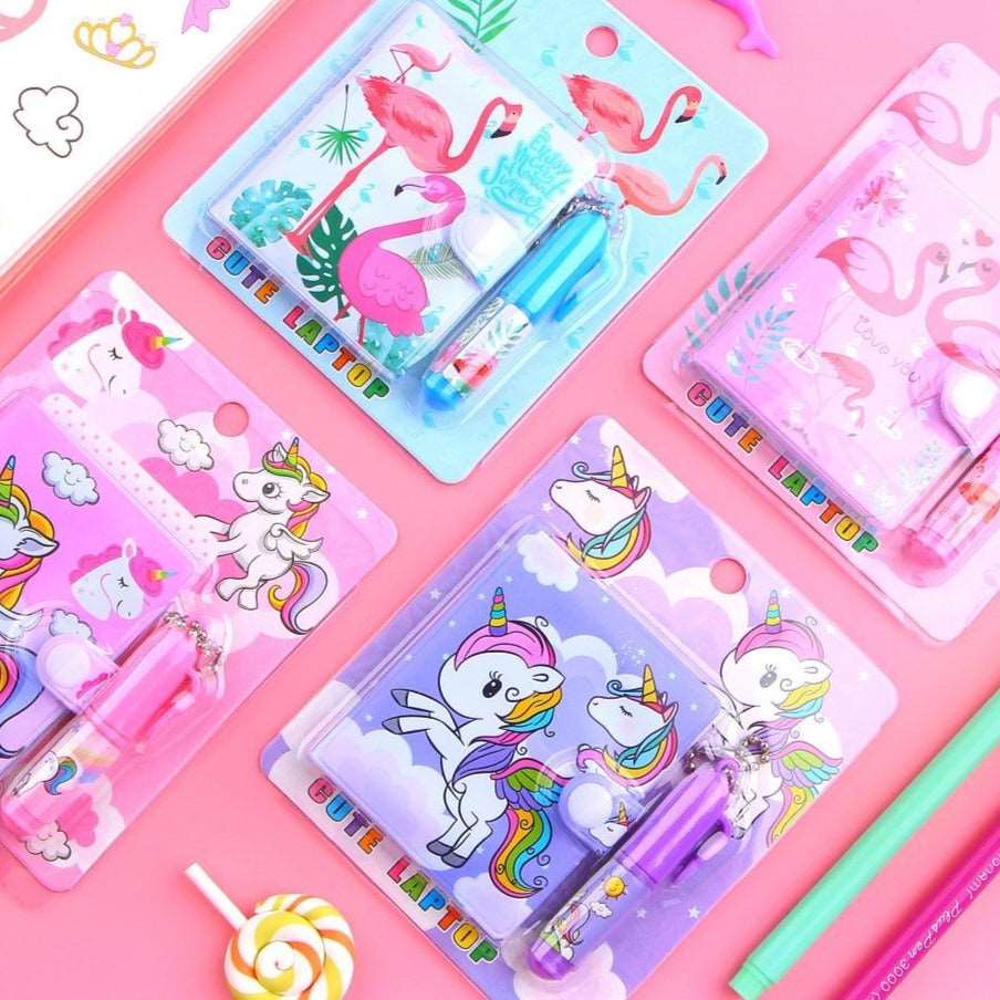 1 Set Cute Unicorn Flamingo Memo Pad and Ballpoint Pen