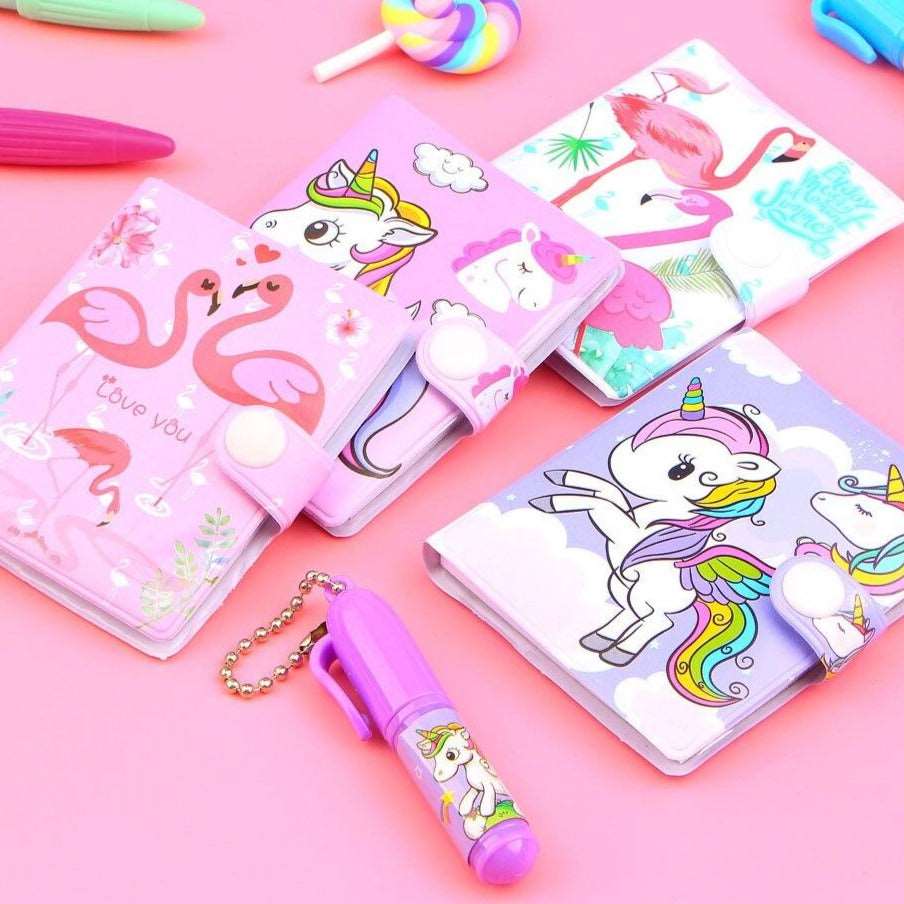 1 Set Cute Unicorn Flamingo Memo Pad and Ballpoint Pen