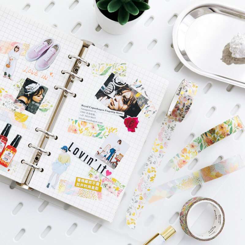 1PC Floral Foil Washi Tape Collection