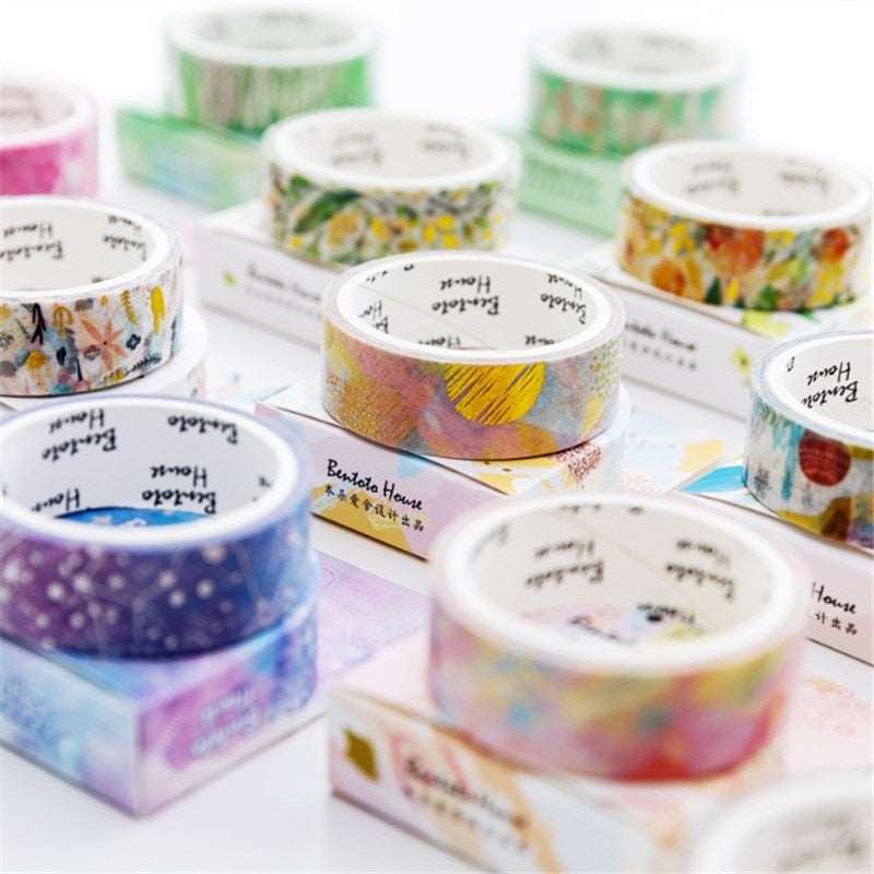 1PC Floral Foil Washi Tape Collection