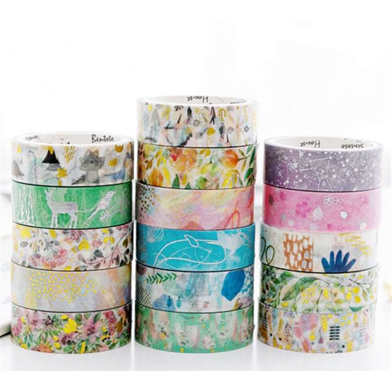 1PC Floral Foil Washi Tape Collection