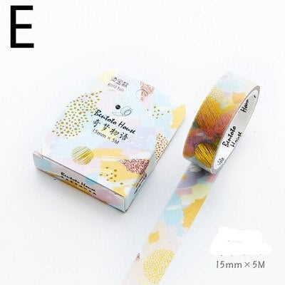 1PC Floral Foil Washi Tape Collection