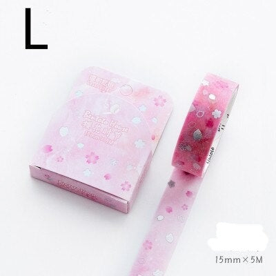 1PC Floral Foil Washi Tape Collection