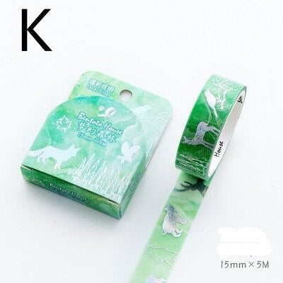 1PC Floral Foil Washi Tape Collection