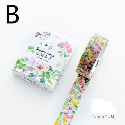 1PC Floral Foil Washi Tape Collection