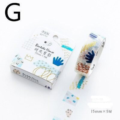1PC Floral Foil Washi Tape Collection