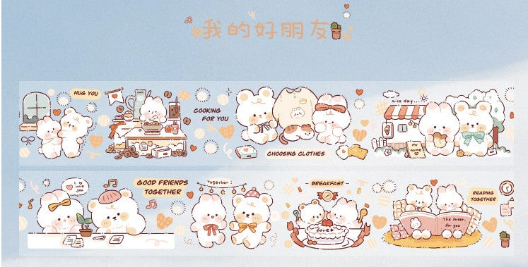 1PC Kawaii Small Animals Washi Tape Collection