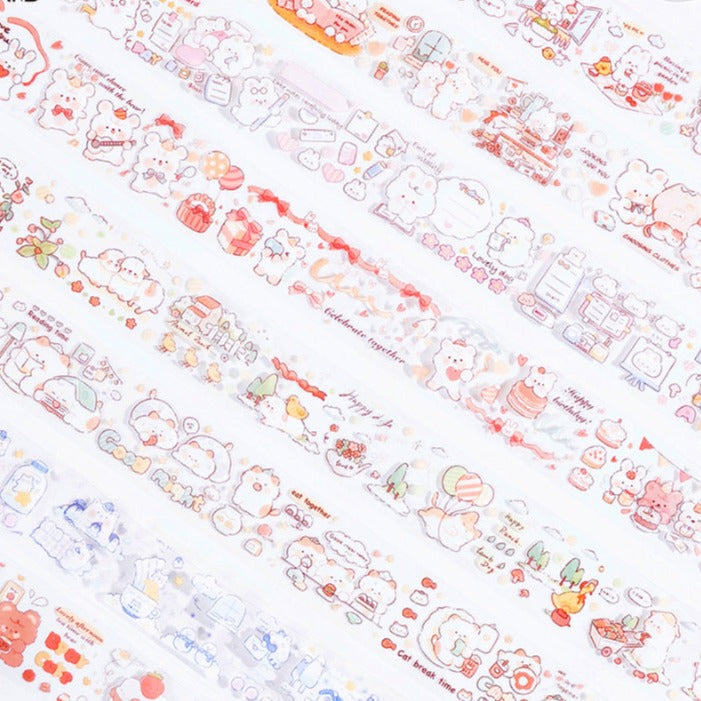 1PC Kawaii Small Animals Washi Tape Collection