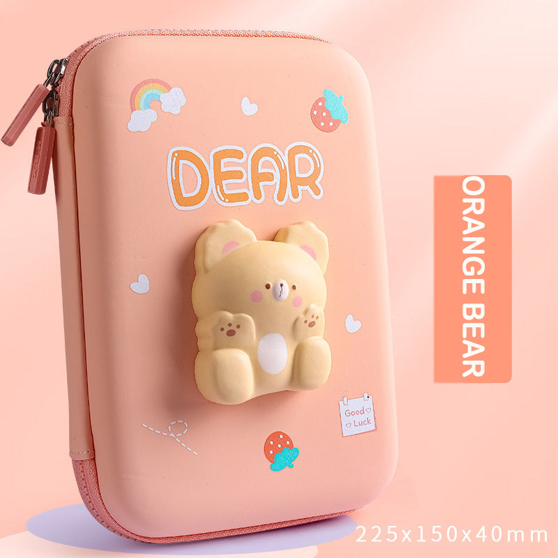 1PC Kawaii 3D Astronaut Rabbit Squishy Pencil Case