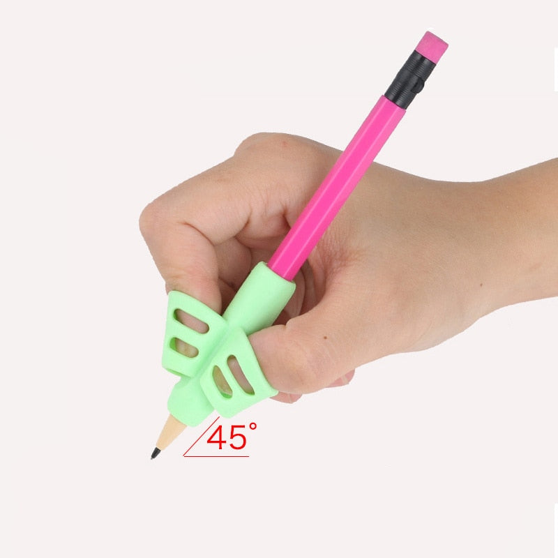 3PC Butterfly Style Three Finger Writing Corrector Pencil Grip For Children