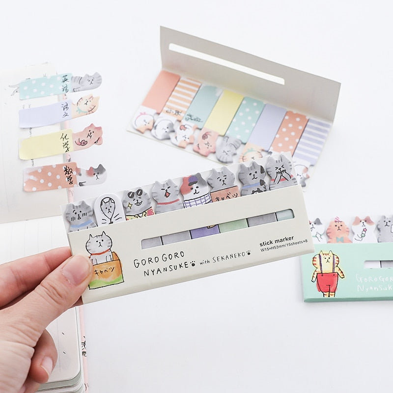 4PC Kawaii Cat Sticky Notes