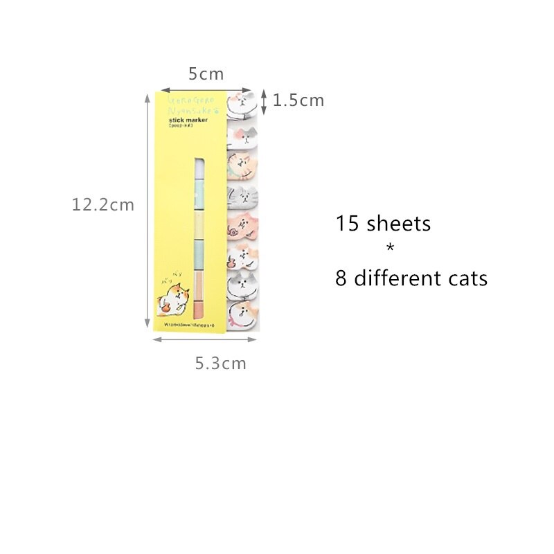 4PC Kawaii Cat Sticky Notes