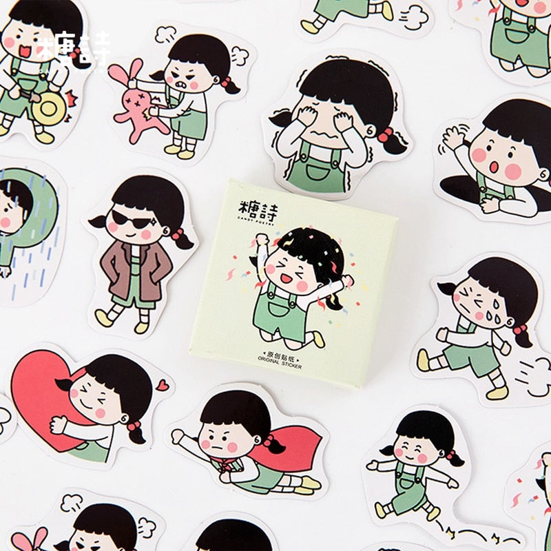 cute green stickers / kawaii stickers - Cutesticker - Sticker