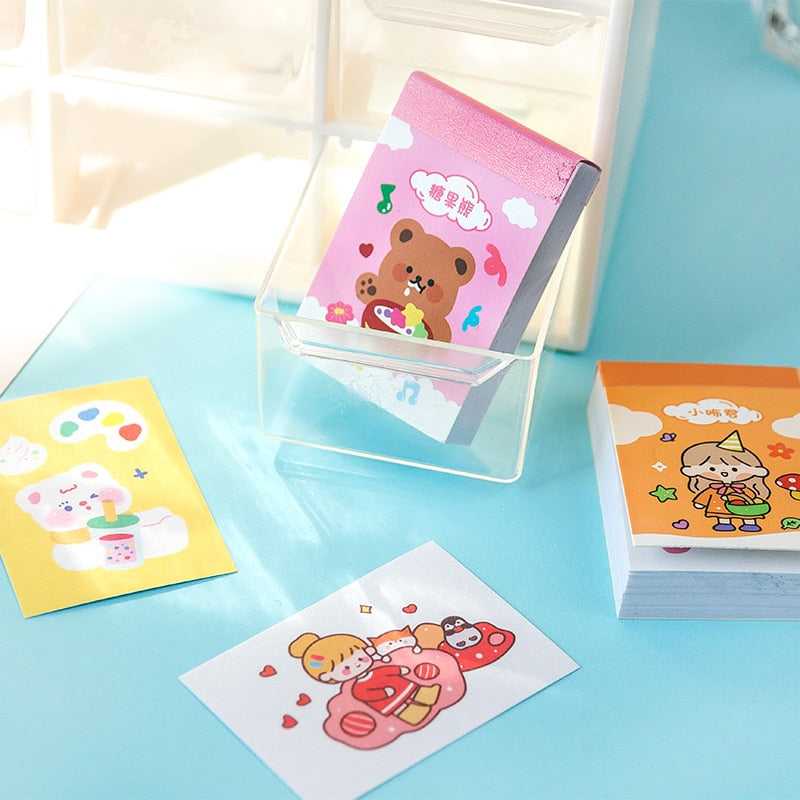 Kawaii Bear Pens Stationery Set - 6 Cute Bear Theme