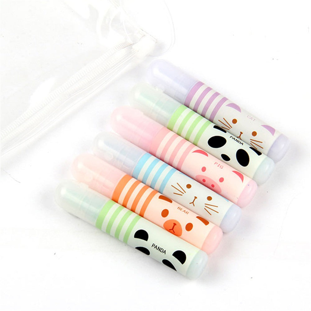 6PC Kawaii Animal Farm Mini Highlighter
