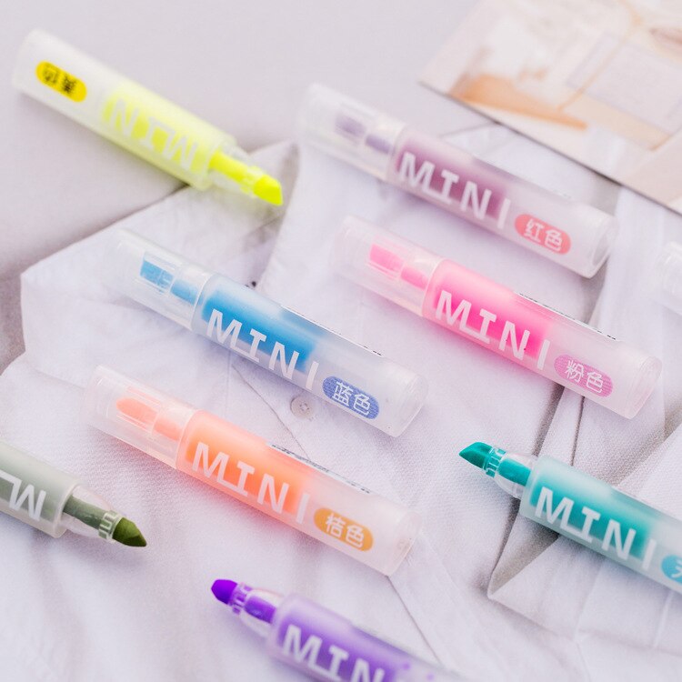 8PC Mini Colorful Candy Color Highlighter