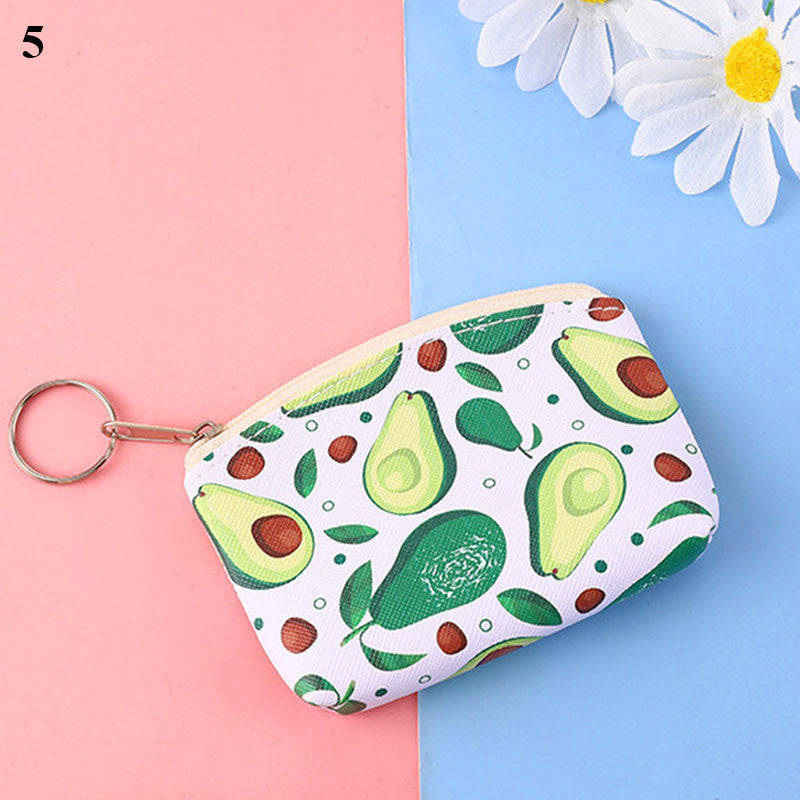 Cute Avocado Coin Purses Japanese Zipper Money Storage Bag Women Small Wallets Kids 2021 Porte Feuille Femme Monnaie Et Carte