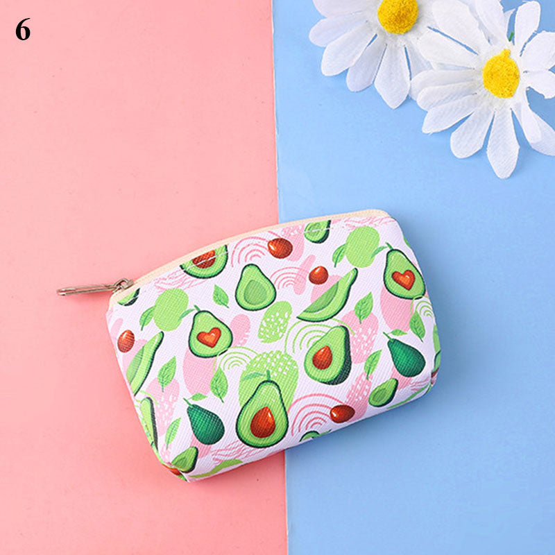 Cute Avocado Coin Purses Japanese Zipper Money Storage Bag Women Small Wallets Kids 2021 Porte Feuille Femme Monnaie Et Carte