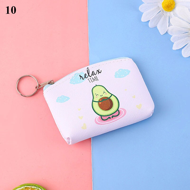 Cute Avocado Coin Purses Japanese Zipper Money Storage Bag Women Small Wallets Kids 2021 Porte Feuille Femme Monnaie Et Carte