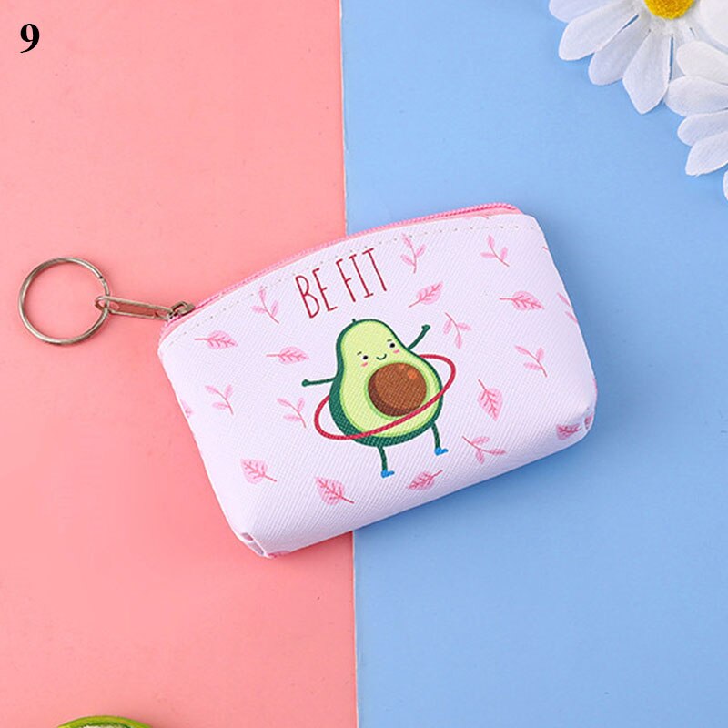Cute Avocado Coin Purses Japanese Zipper Money Storage Bag Women Small Wallets Kids 2021 Porte Feuille Femme Monnaie Et Carte