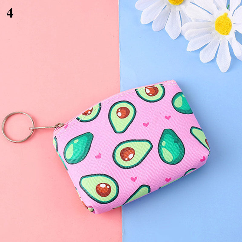 Cute Avocado Coin Purses Japanese Zipper Money Storage Bag Women Small Wallets Kids 2021 Porte Feuille Femme Monnaie Et Carte