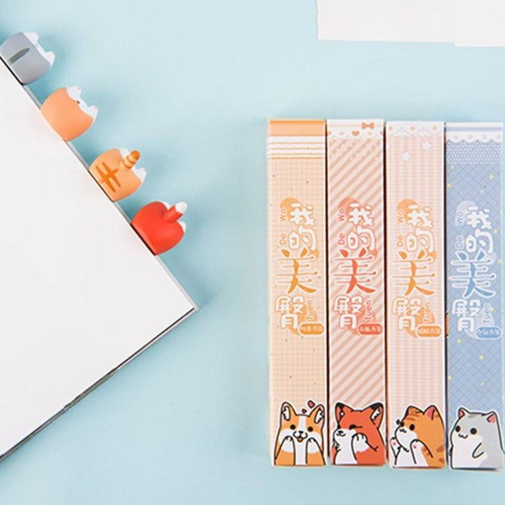1PC Cute Animal Buns Bookmarks