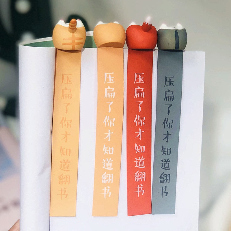 1PC Cute Animal Buns Bookmarks