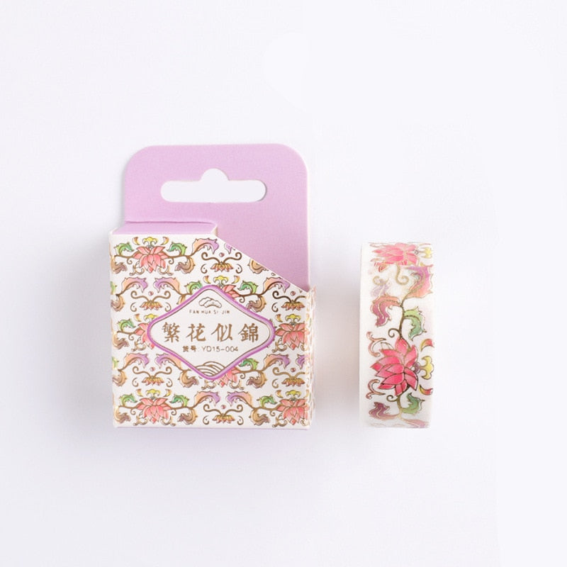 1PC Full Bloom Flower Washi Tape Collection