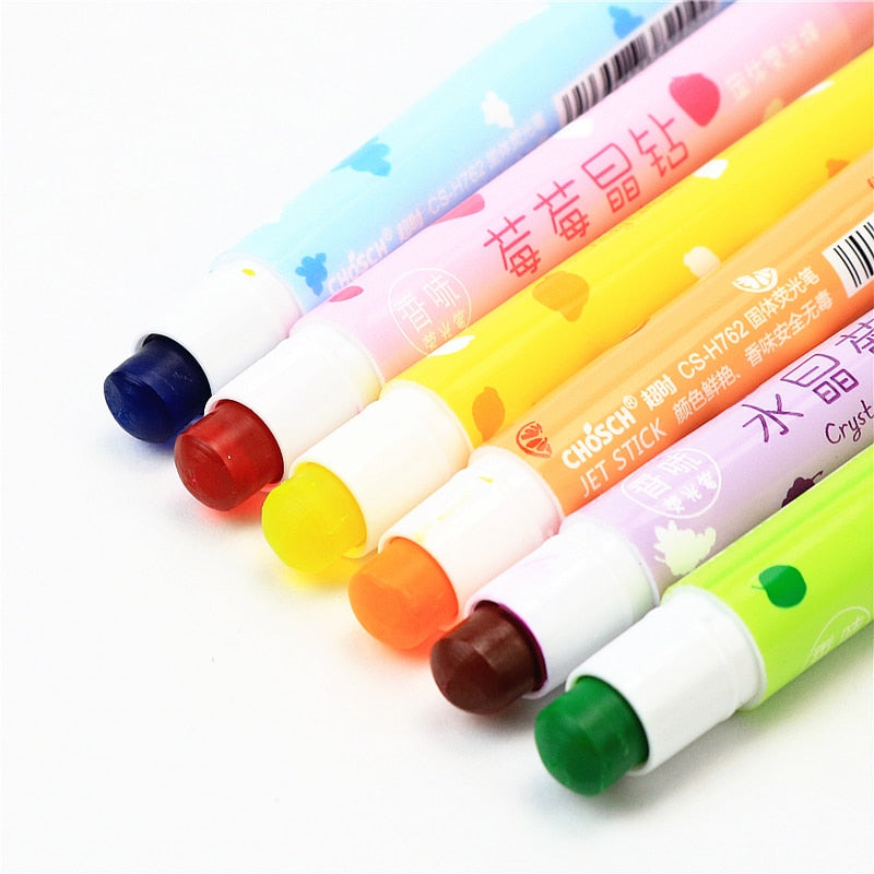 6PC Kawaii Retractable Fruit Scented Highlighters – my kawaii office