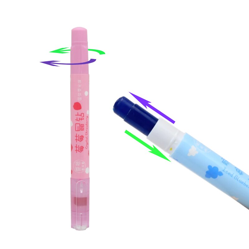 6PC Kawaii Retractable Fruit Scented Highlighters