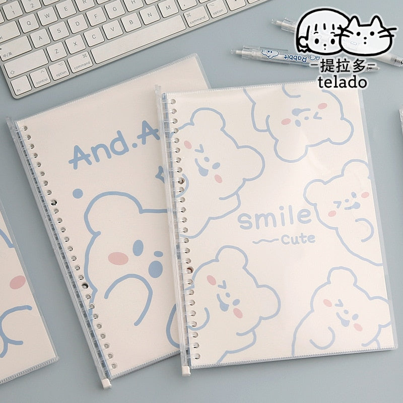 1PC Kawaii Bear Rabbit Refillable Binder Notebook – my kawaii office