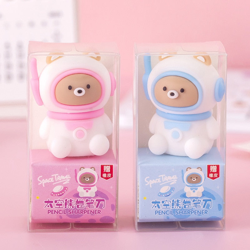 1PC Kawaii Soft Rubber Animals Pencil Sharpener