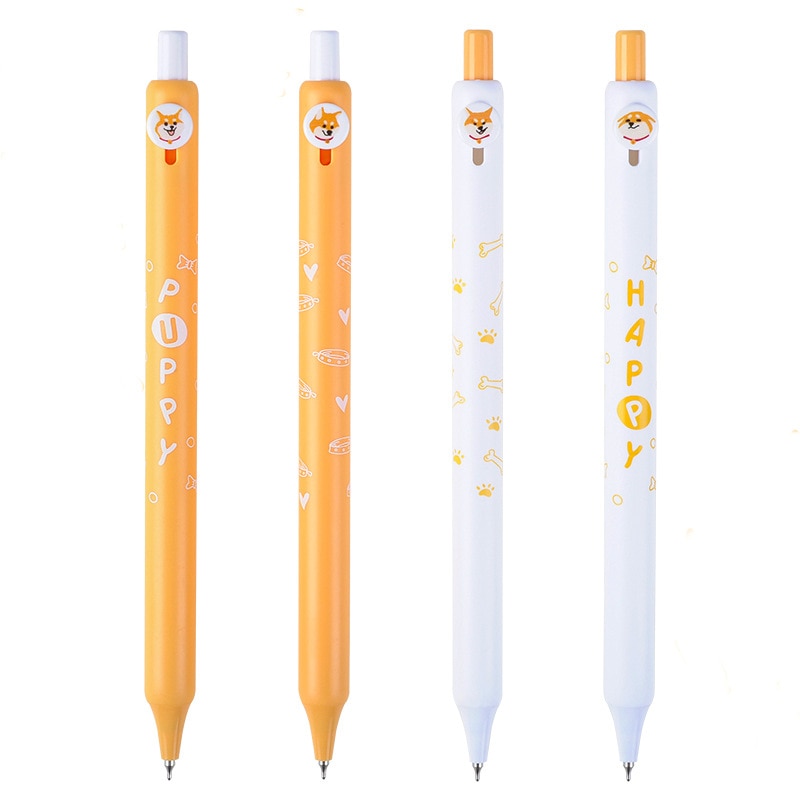 4PC Kawaii Shiba Inu Mechanical Gel Ink Pen-my kawaii office