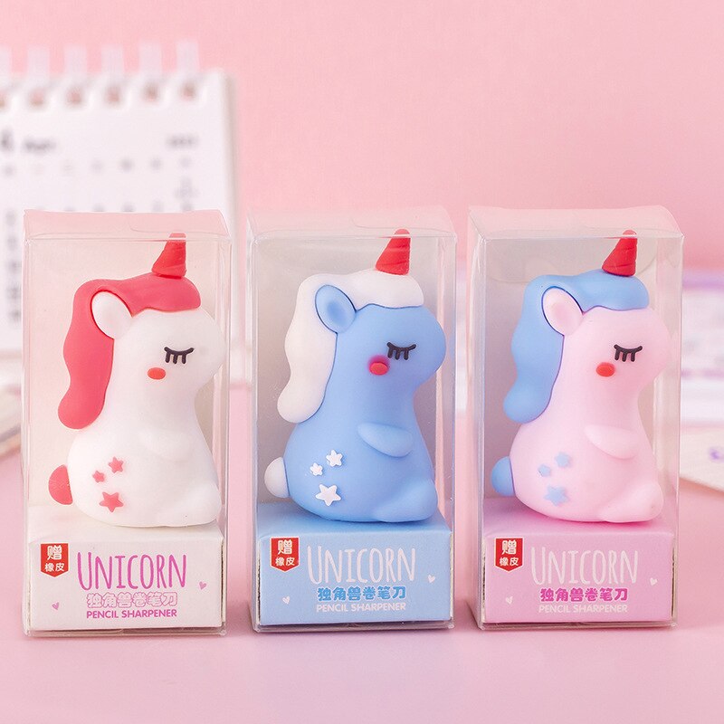 1PC Kawaii Soft Rubber Animals Pencil Sharpener