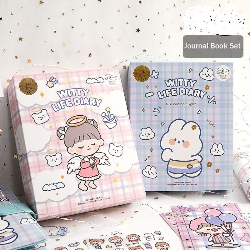 Kawaii Notebook Girls Diary Cute Planner Book For Students Pu
