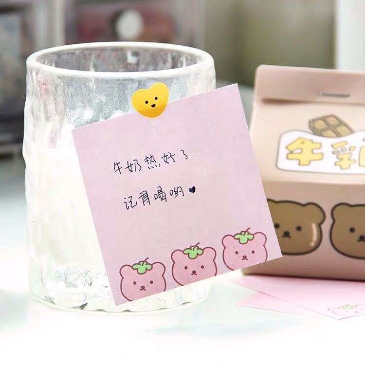 1PC Kawaii Milk Bear Memo Pad