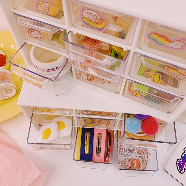 1PC Multifunctional 9 Drawer Desk Organizer