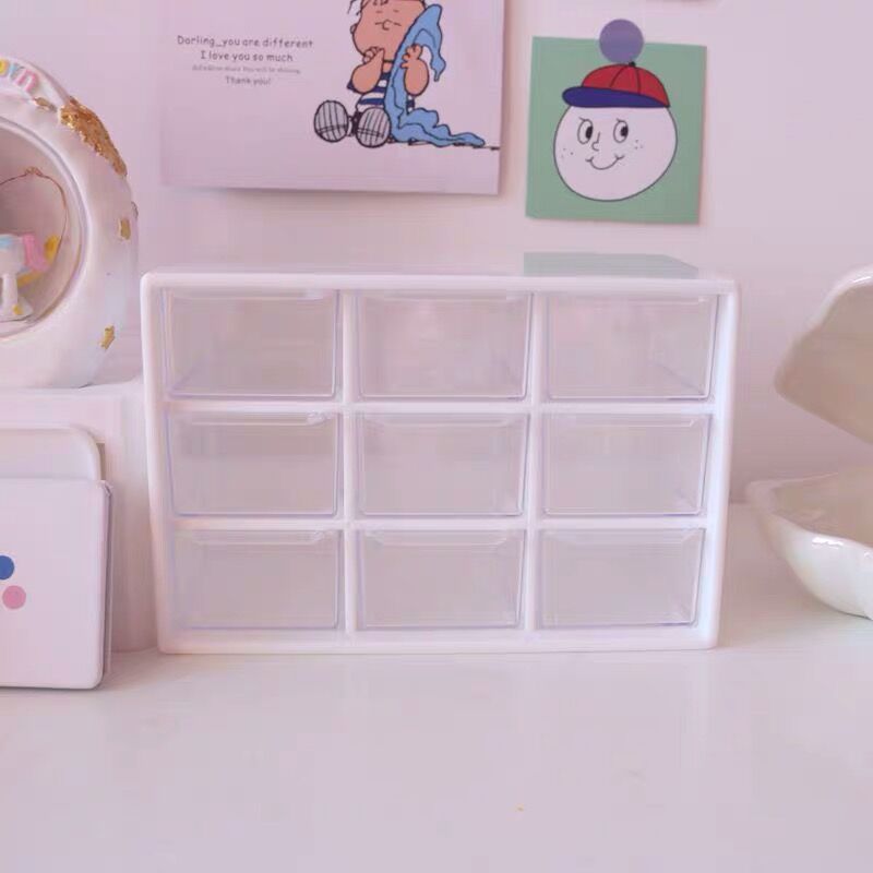 1PC Multifunctional 9 Drawer Desk Organizer