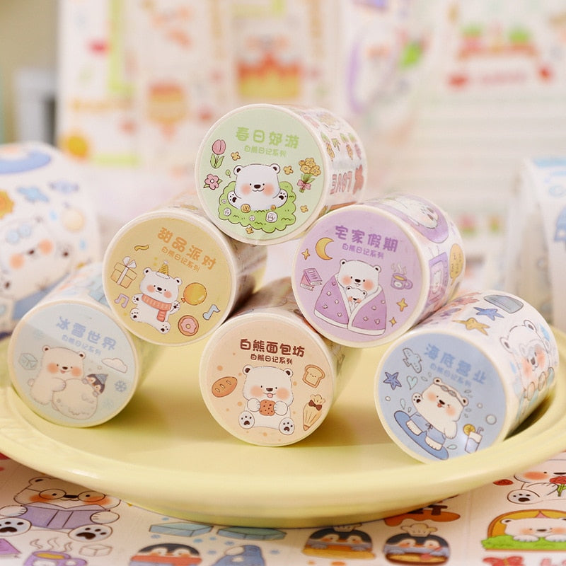 1PC Kawaii Snow Bear Washi Tape Collection – my kawaii office