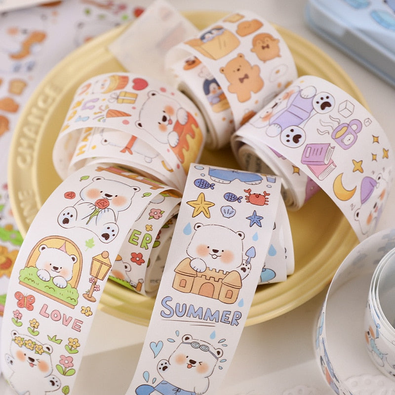 SALE Bestie Bears Washi Tape Kawaii Washi Tape Decorative Tape Paper Tape  Colorful Crafting Tape Stationery Craft Tape Bears Tape Besties 