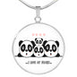 Panda Family Necklace