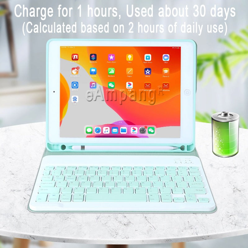 1PC Apple iPad 9.7" Case with Keyboard and Mouse