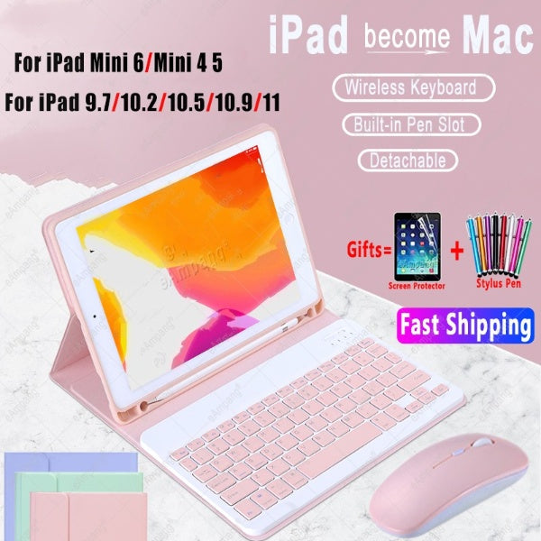 1PC Apple iPad 9.7" Case with Keyboard and Mouse