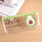 1PC Avocado Series Transparent Pencil Bag