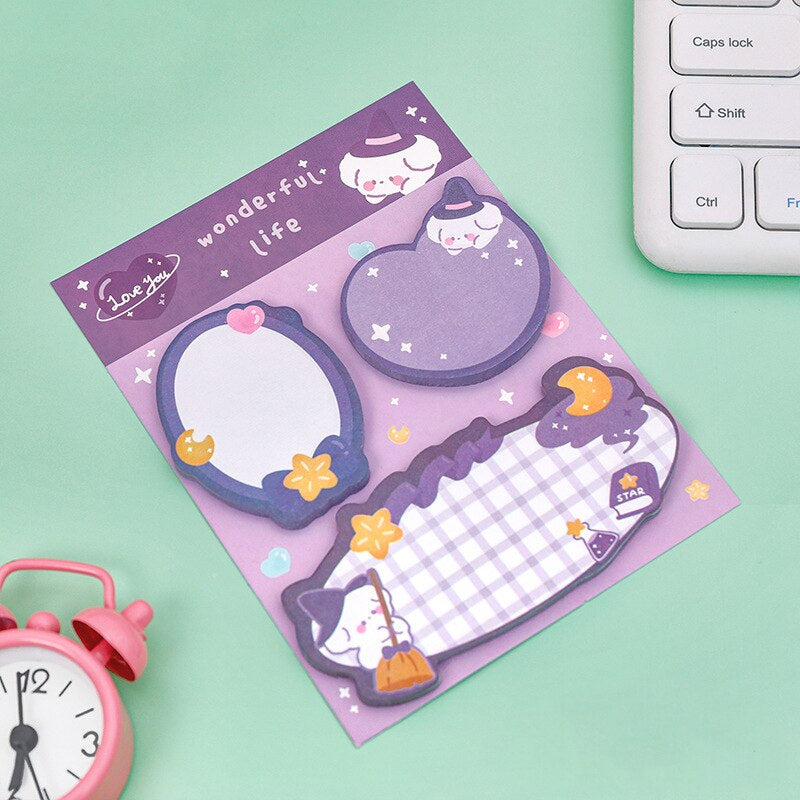 1PC Kawaii Wonderful Life Animals Memo Pad Sticky Notes