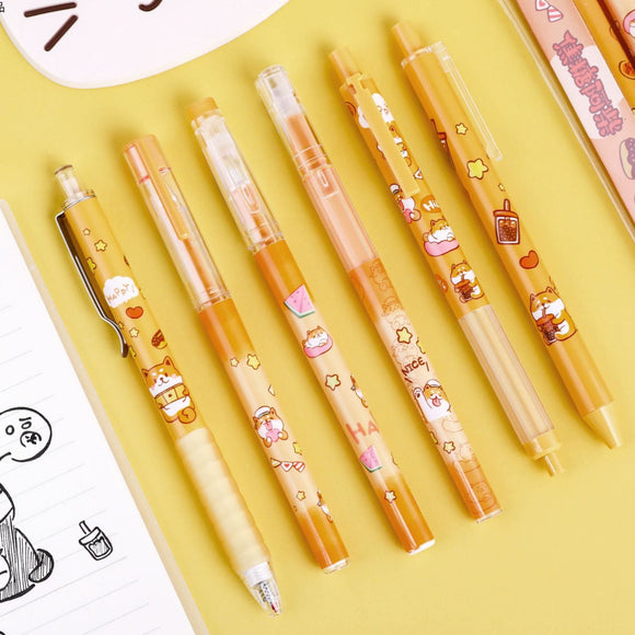 3PC Cute Shiba Inu Gel Ink Pen-my kawaii office