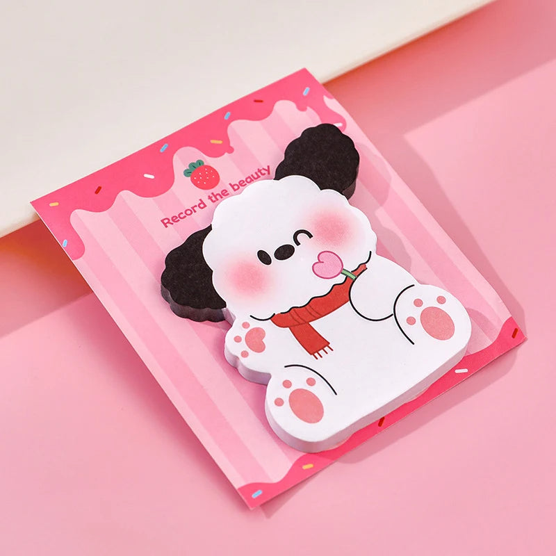 1 to 4PC Kawaii Puppy Dog Memo Pad Sticky Notes